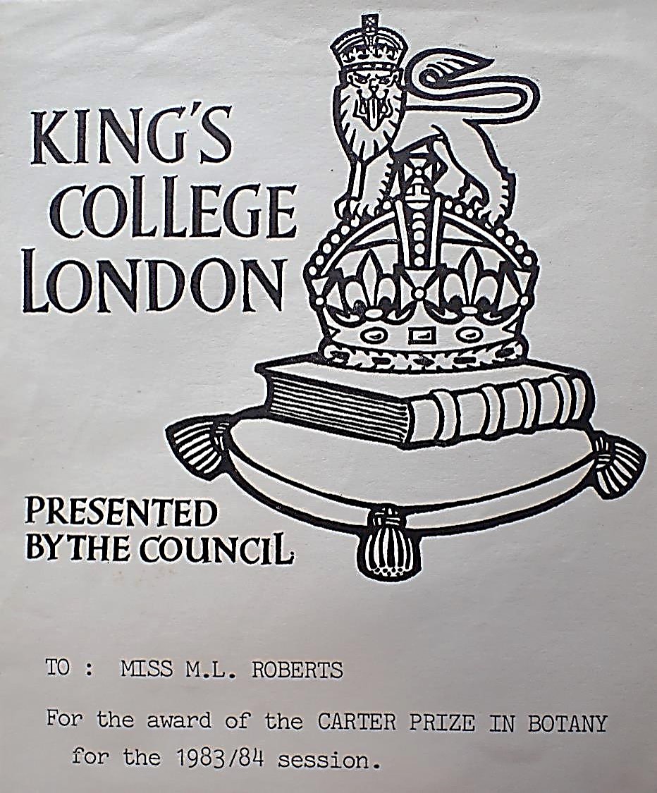 Maria Roberts Carter Prize